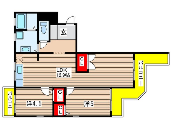 ヒルズ黒石の物件間取画像